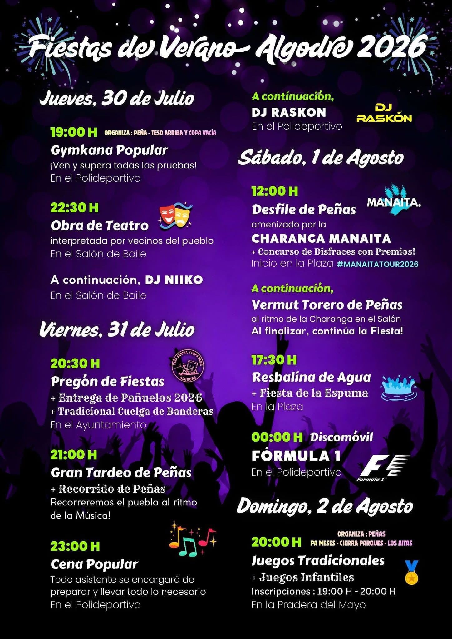 Cartel de las fiestas de Algodre