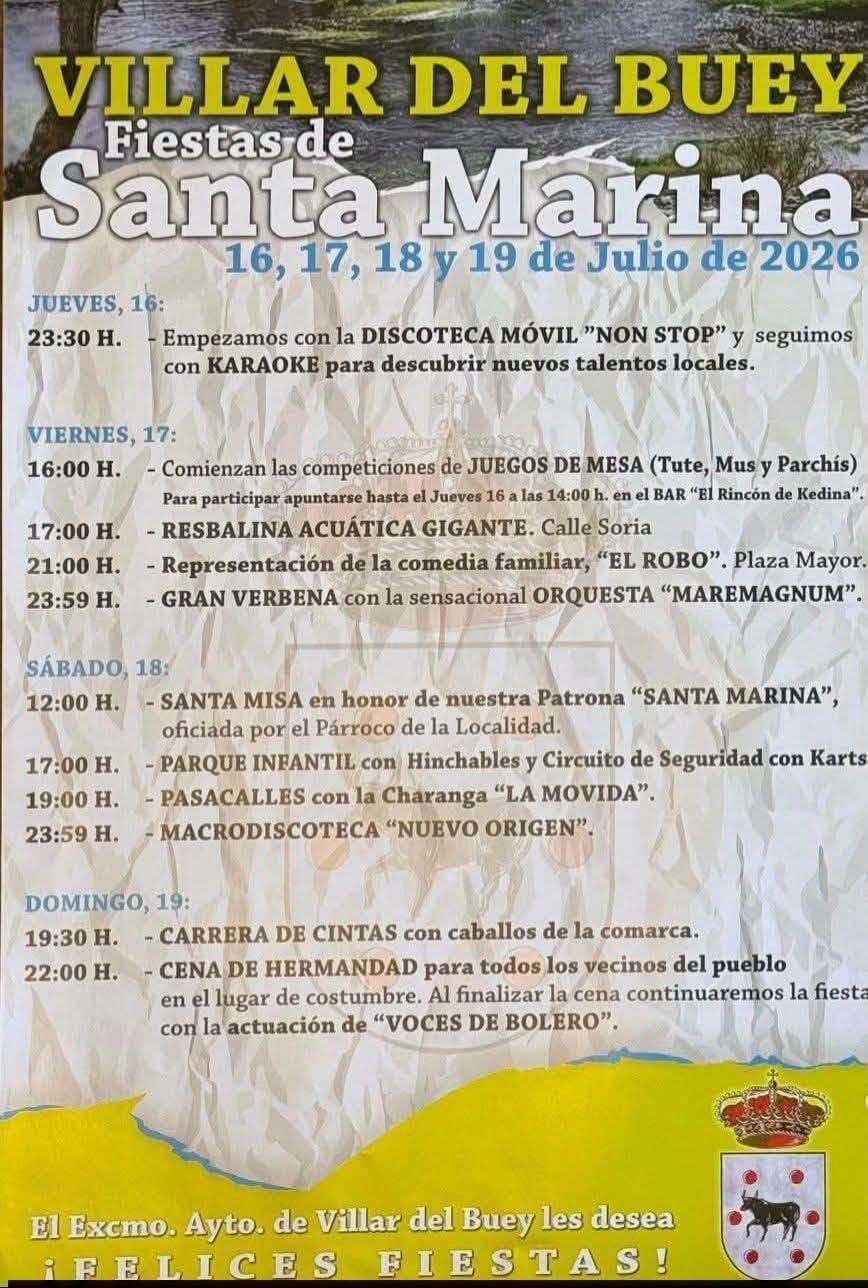 Cartel de las fiestas de Villar del Buey