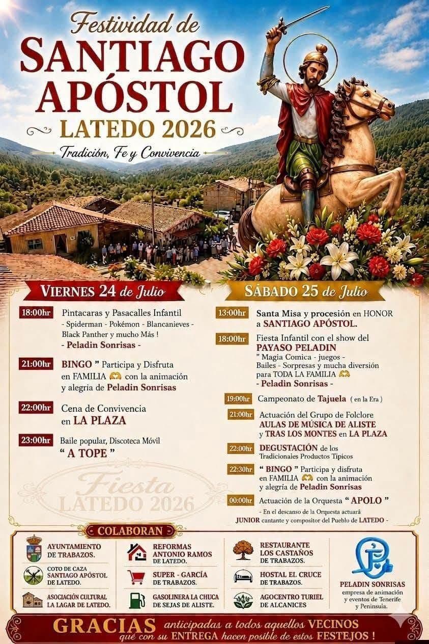 Cartel de las fiestas de Latedo