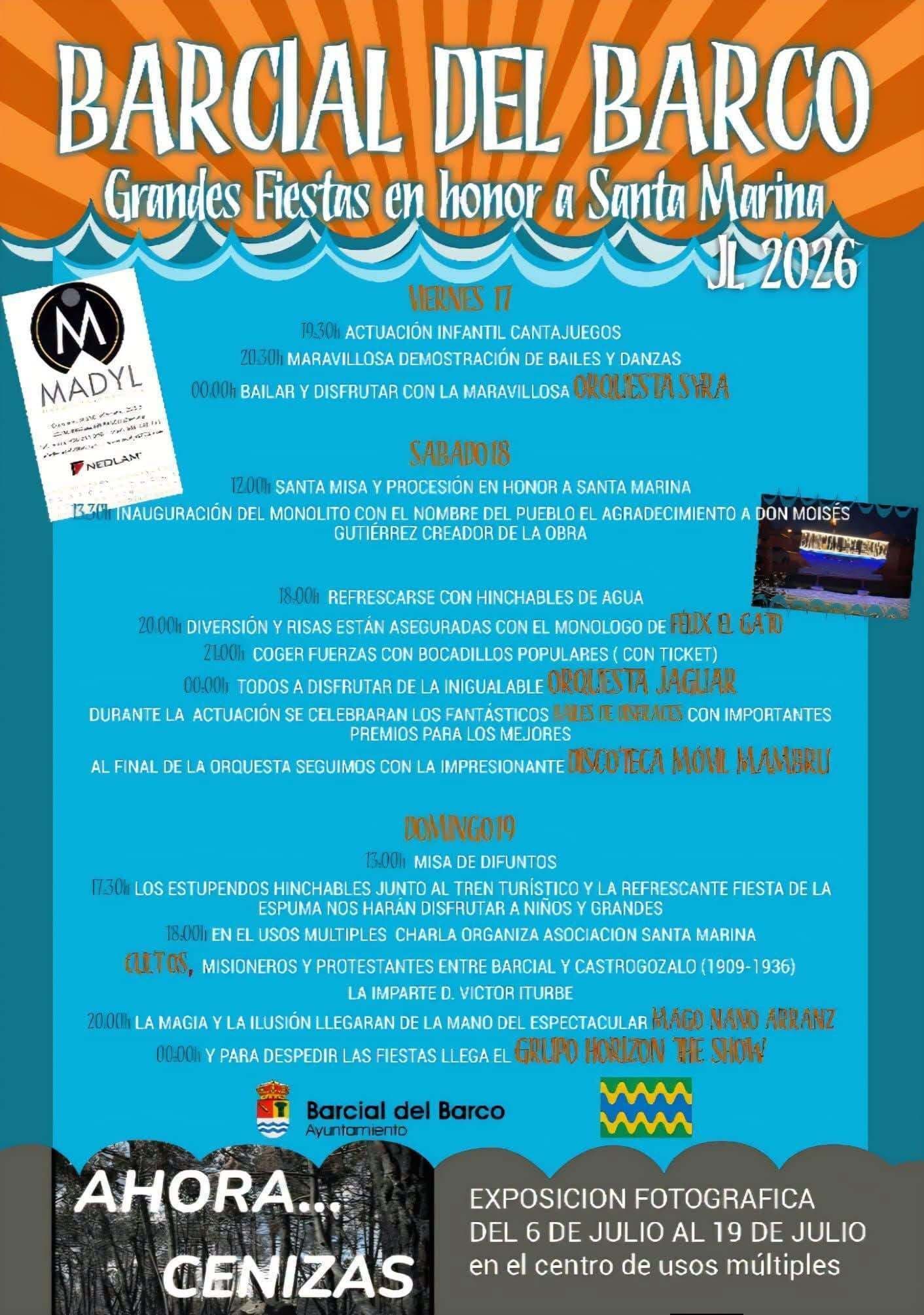 Cartel de las fiestas de Barcial del Barco