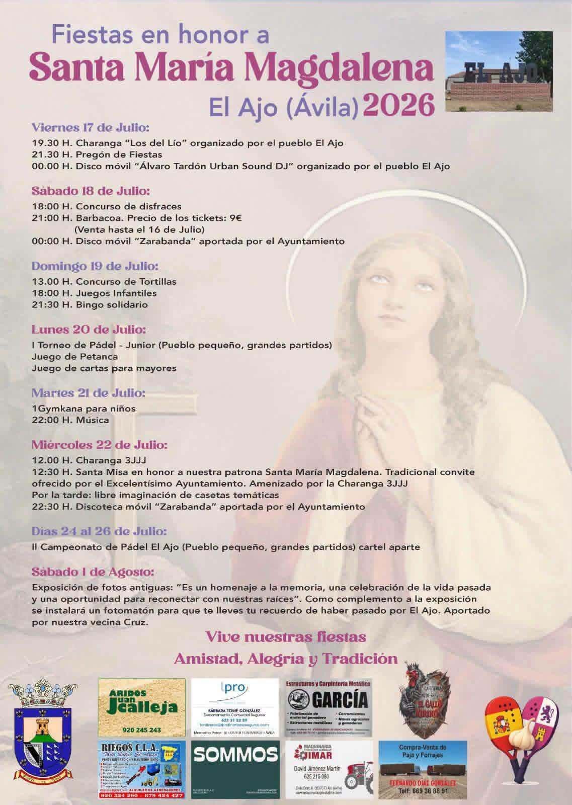 Cartel de las fiestas de El Ajo
