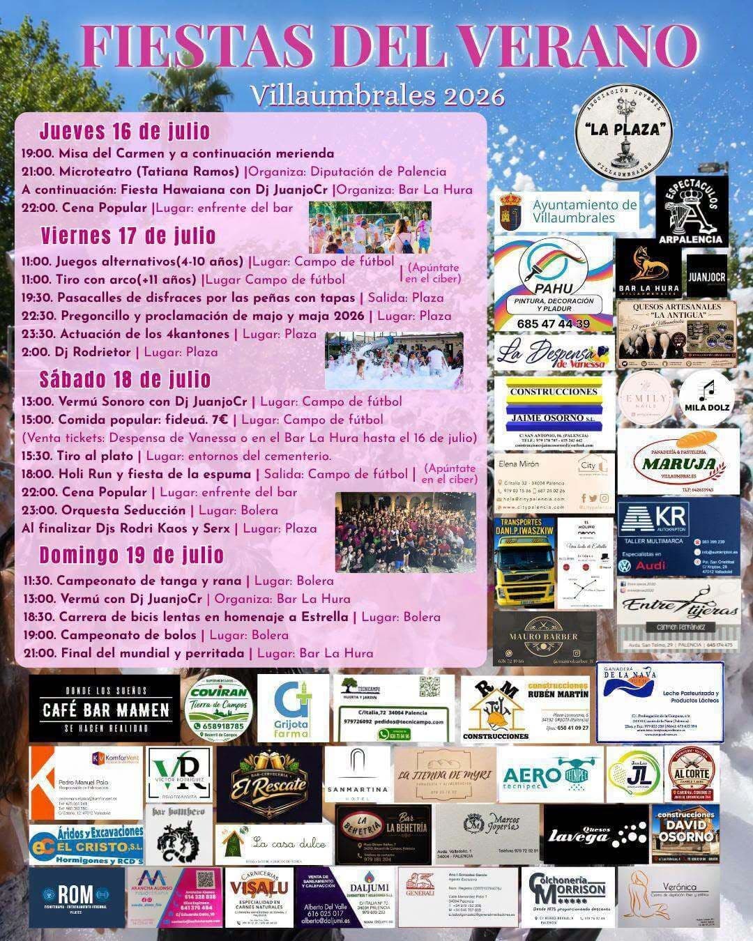 Cartel de las fiestas de Villaumbrales