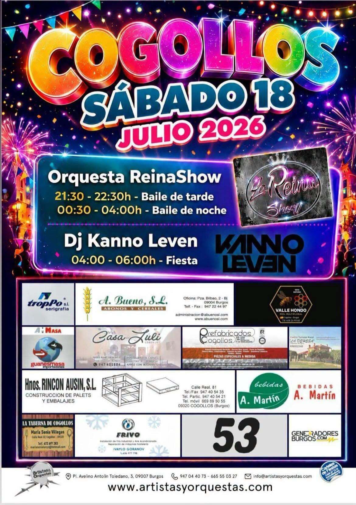 Cartel de las fiestas de Cogollos