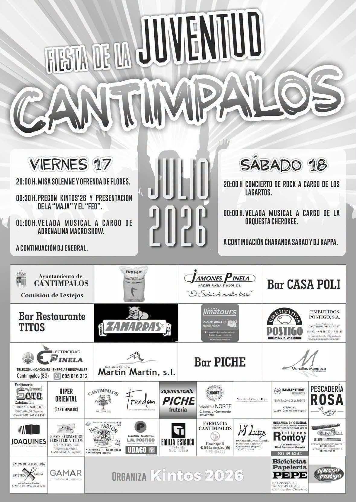 Cartel de las fiestas de Cantimpalos