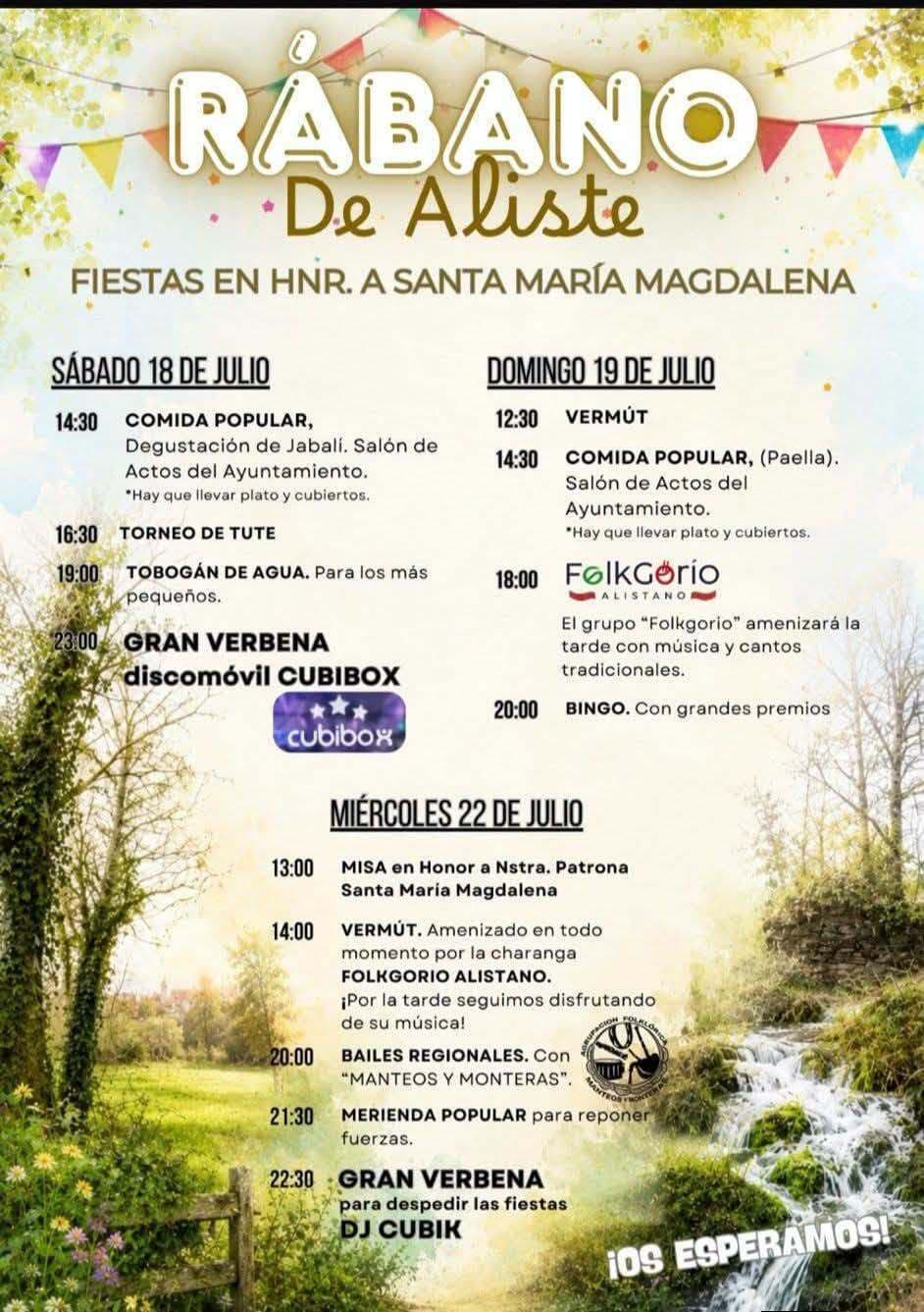 Cartel de las fiestas de Rábano de Aliste