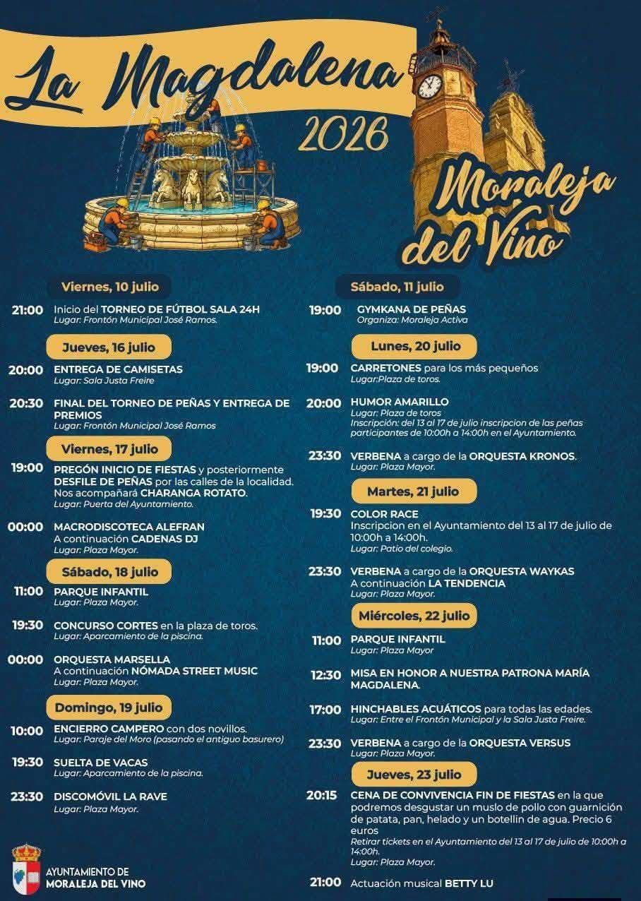 Cartel de las fiestas de Moraleja del Vino