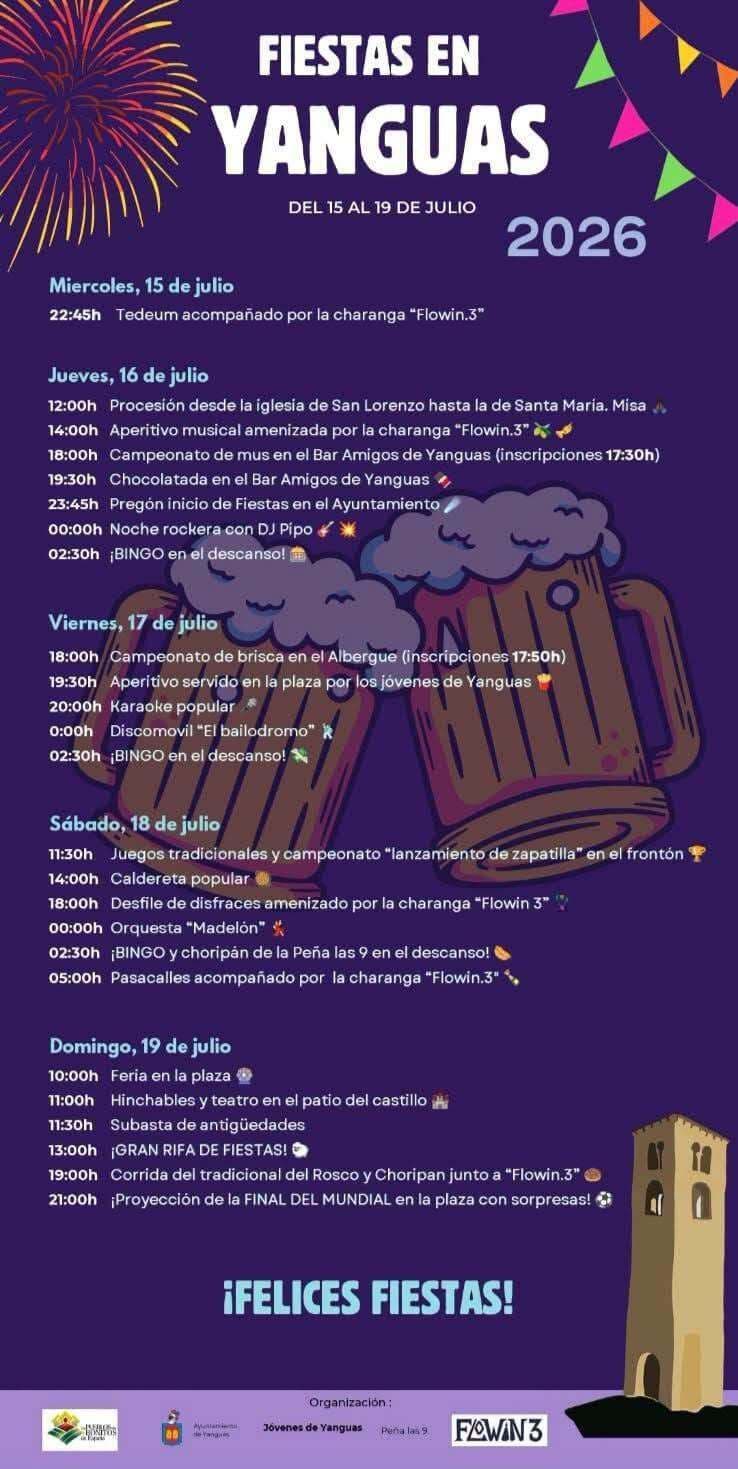 Cartel de las fiestas de Yanguas