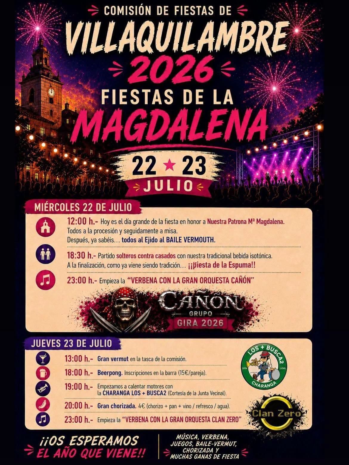 Cartel de las fiestas de Villaquilambre