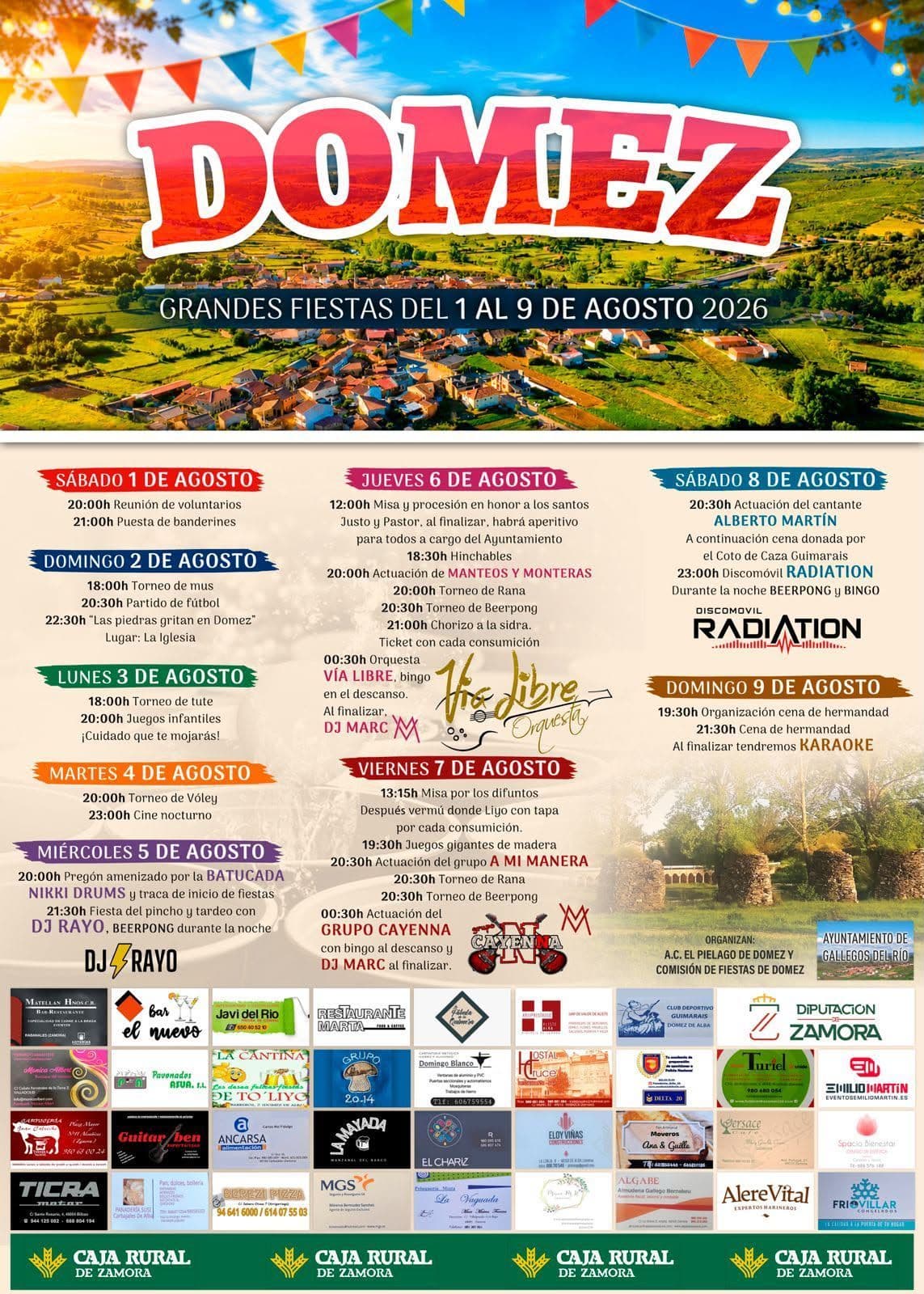 Cartel de las fiestas de Domez