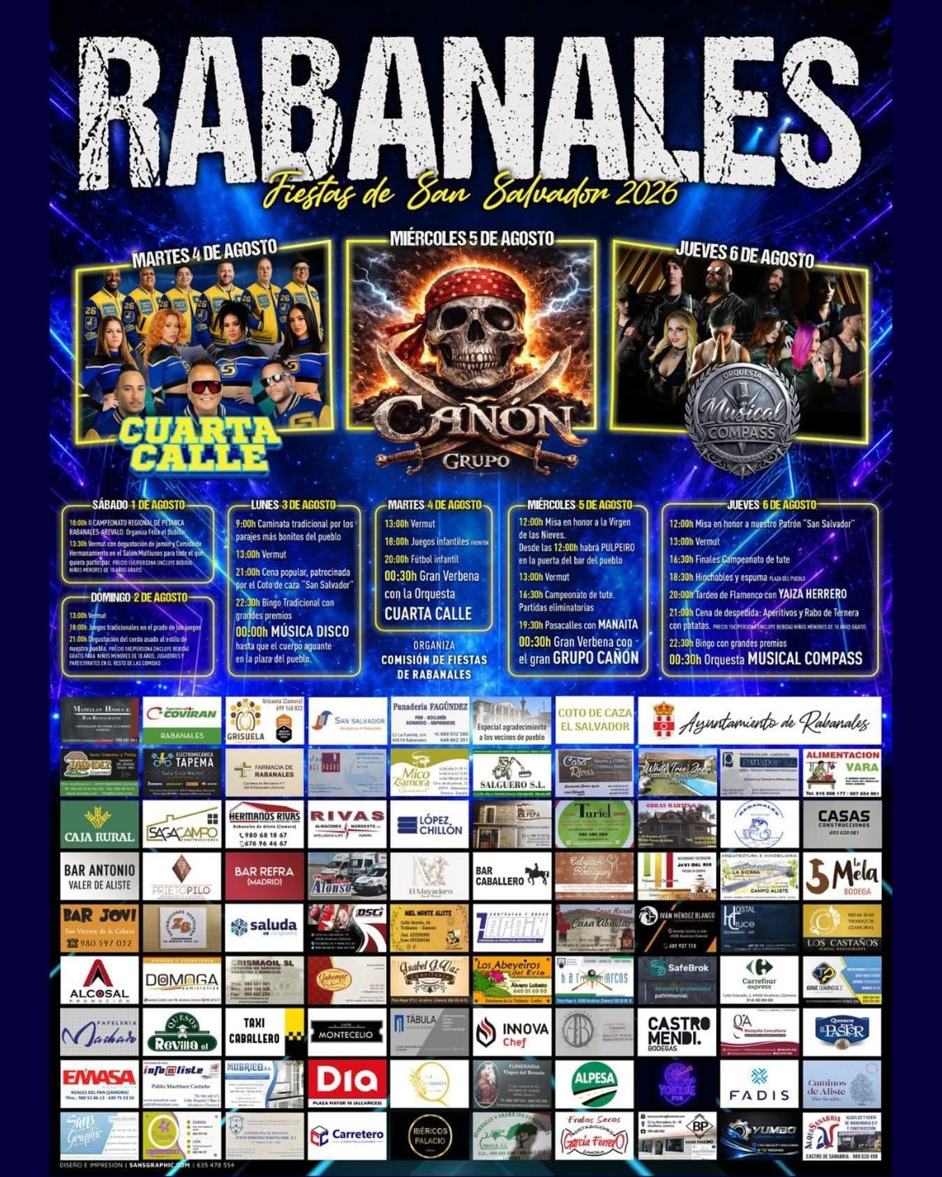 Cartel de las fiestas de Rabanales