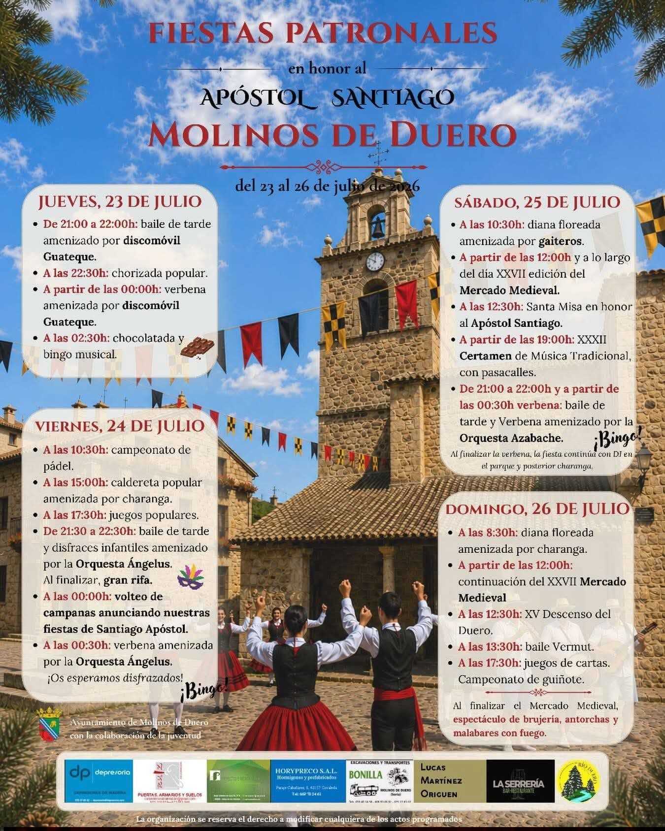 Cartel de las fiestas de Molinos de Duero