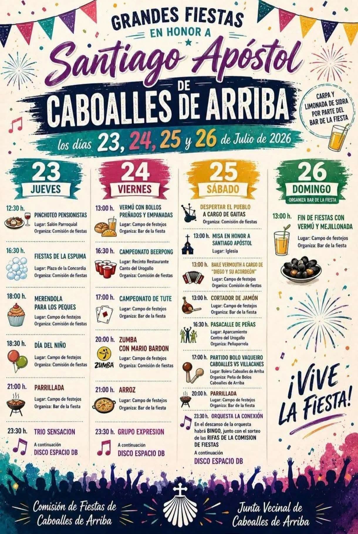 Cartel de las fiestas de Caboalles de Arriba