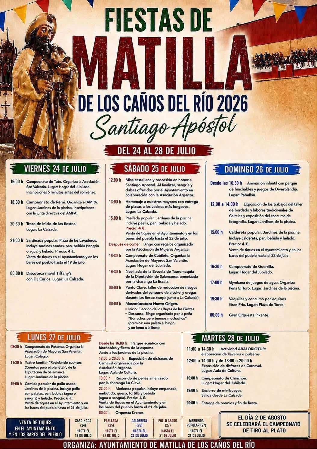 Cartel de las fiestas de Matilla de los Caños del Río