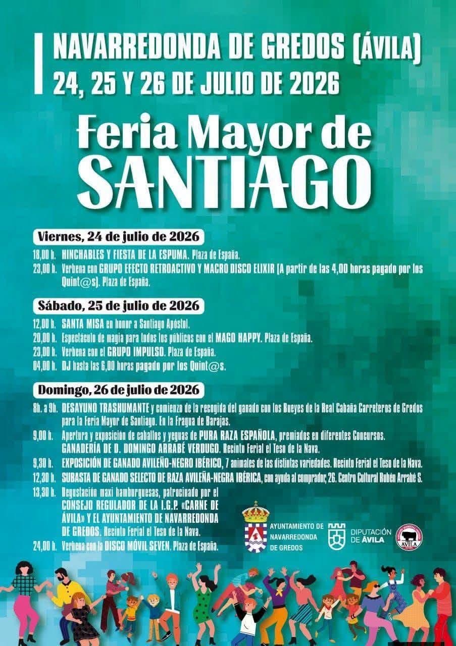 Cartel de las fiestas de Navarredonda de Gredos