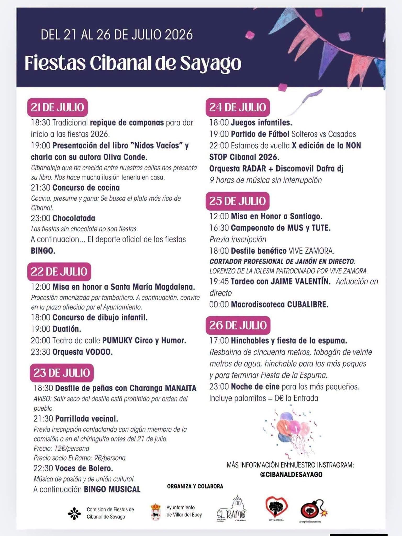 Cartel de las fiestas de Cibanal