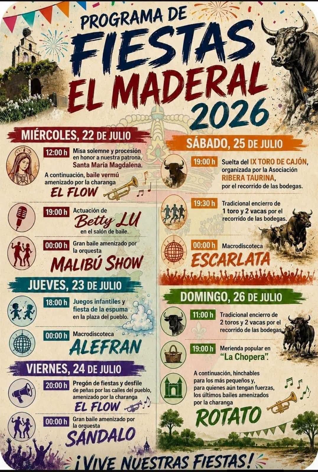 Cartel de las fiestas de El Maderal