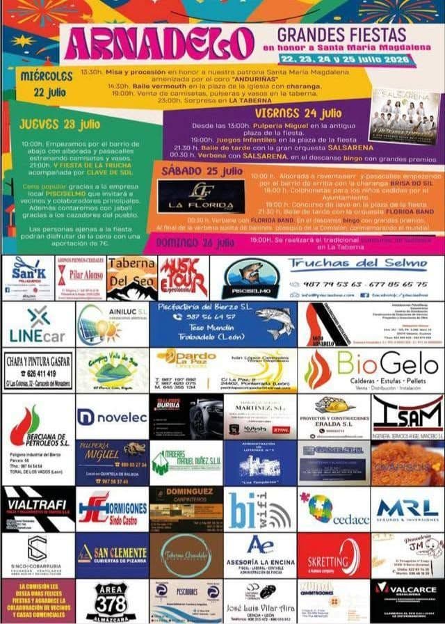 Cartel de las fiestas de Arnadelo