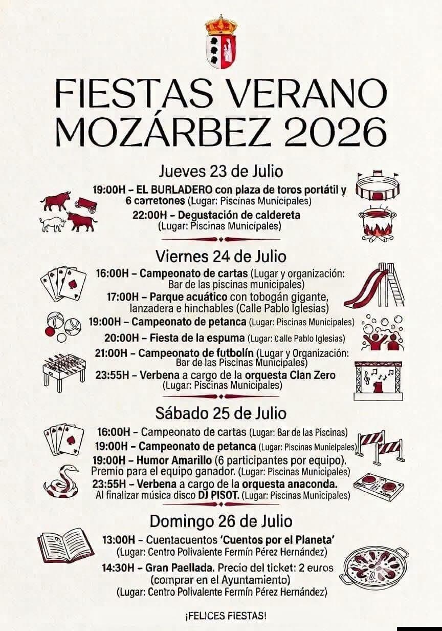 Cartel de las fiestas de Mozárbez