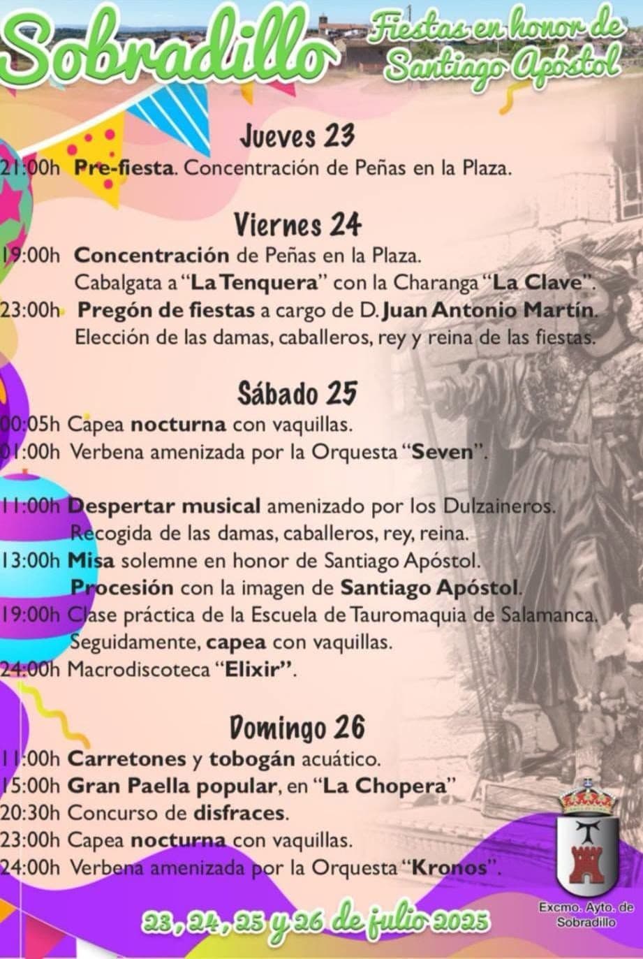 Cartel de las fiestas de Sobradillo