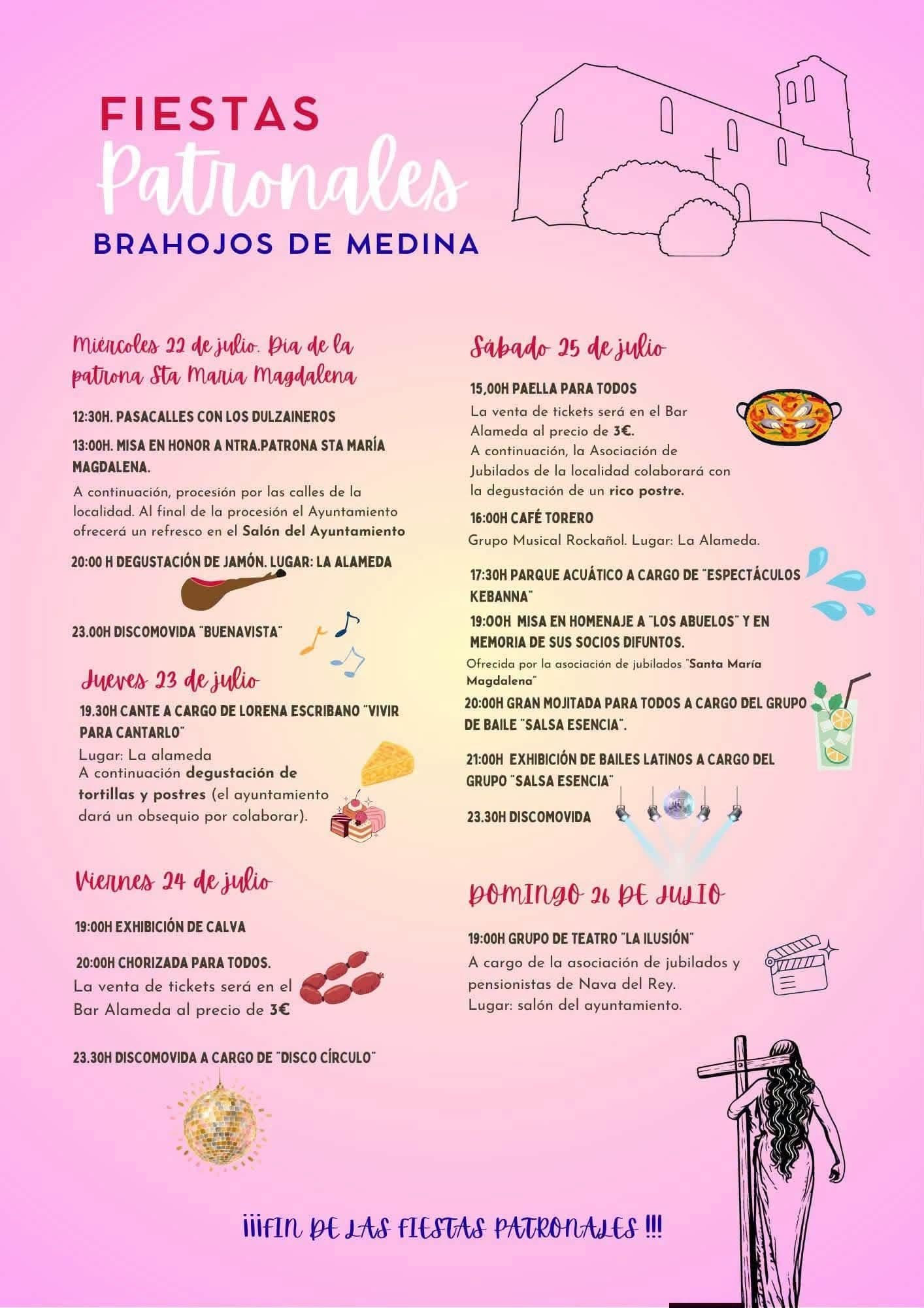 Cartel de las fiestas de Brahojos de Medina