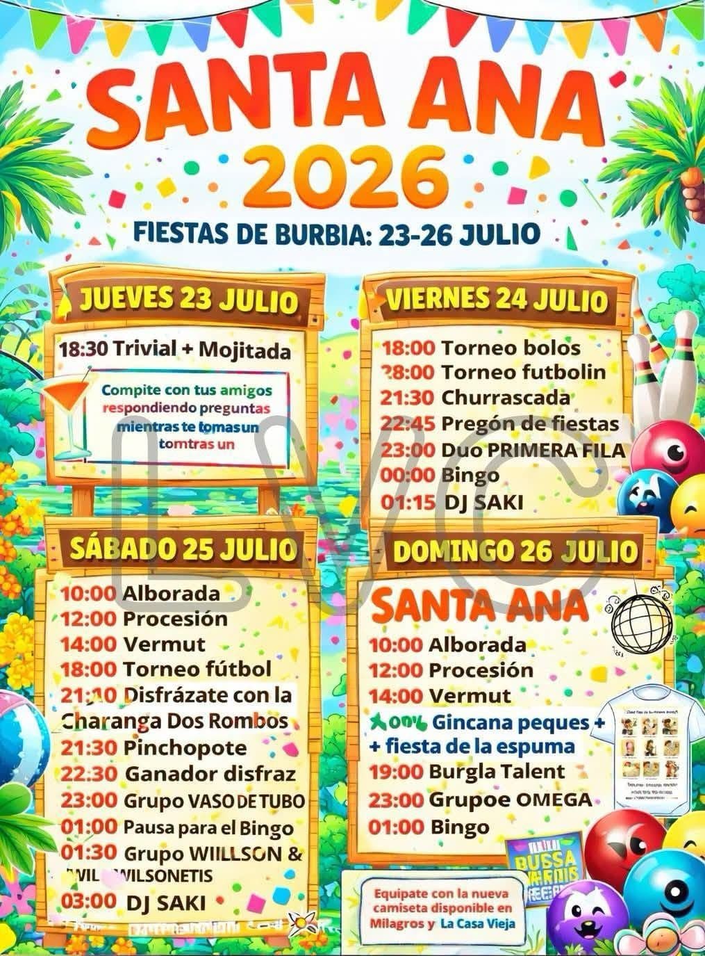 Cartel de las fiestas de Burbia