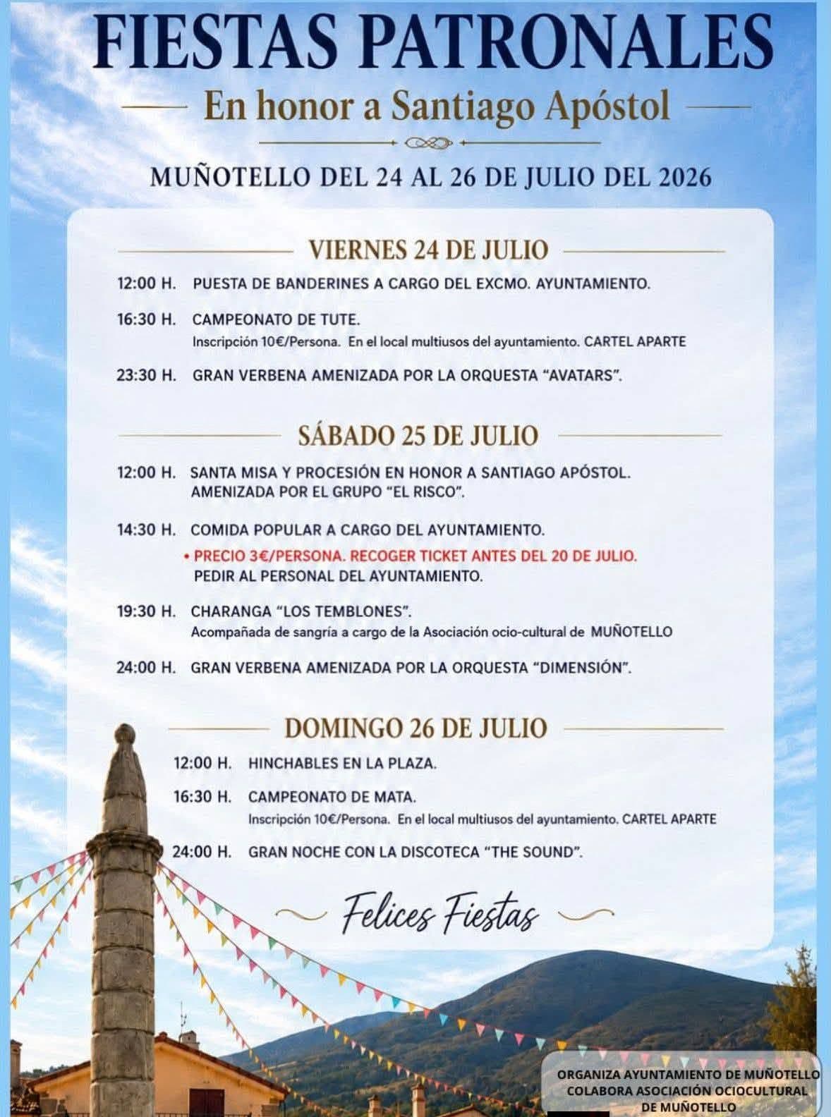 Cartel de las fiestas de Muñotello