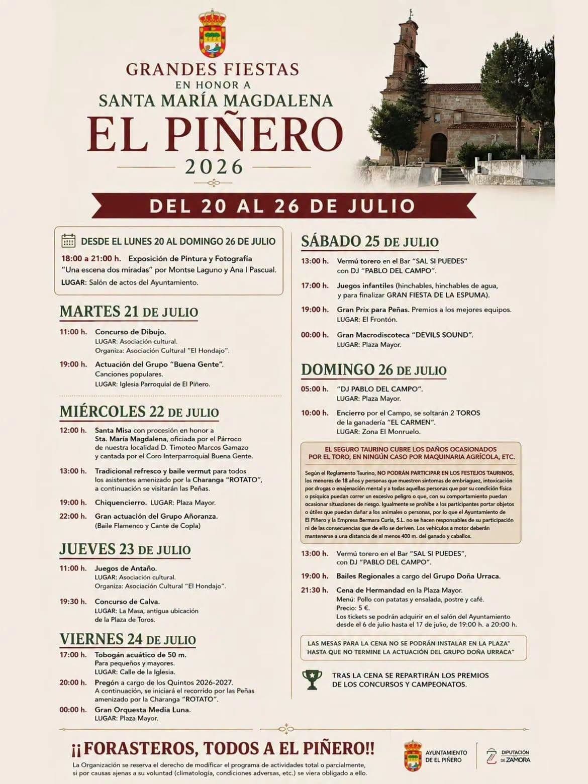 Cartel de las fiestas de El Piñero