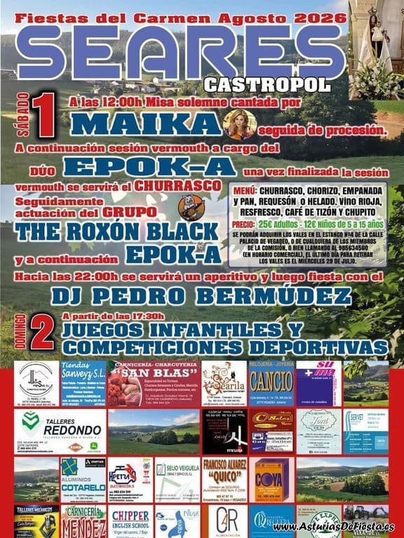 Cartel de las fiestas de Seares