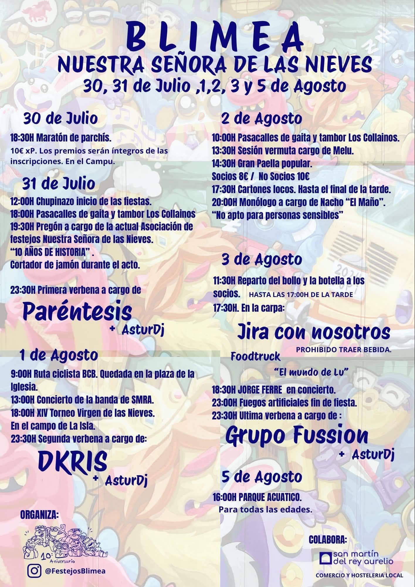 Cartel de las fiestas de Blimea