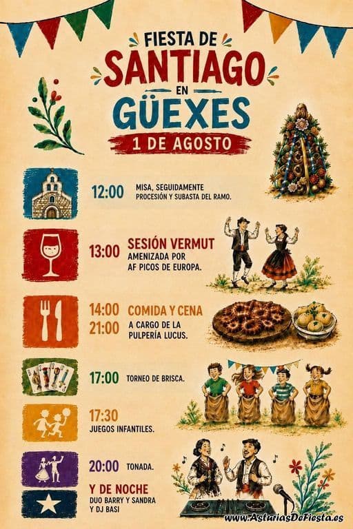 Cartel de las fiestas de Güexes