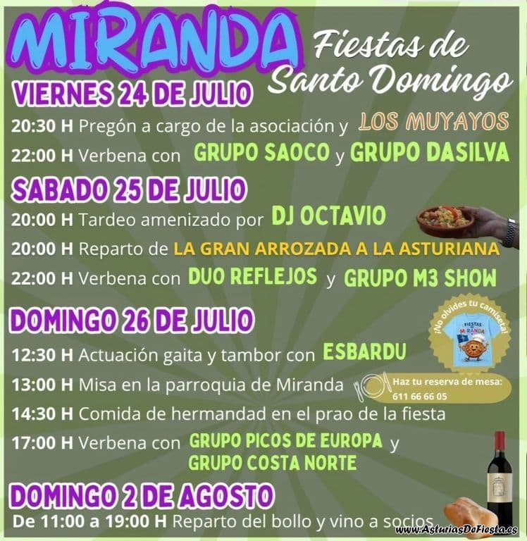 Cartel de las fiestas de Miranda