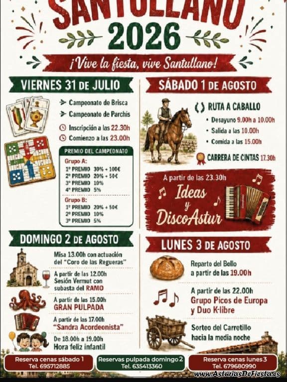 Cartel de las fiestas de Santullano