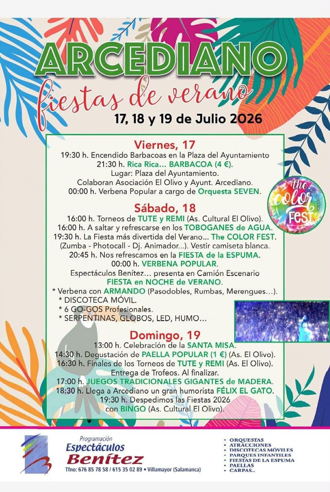 Cartel de las fiestas de Arcediano