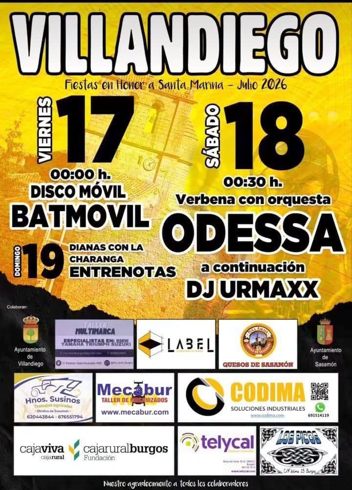 Cartel de las fiestas de Villandiego