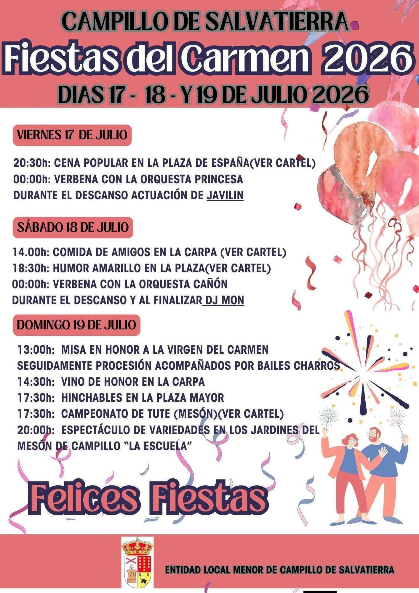 Cartel de las fiestas de Campillo de Salvatierra