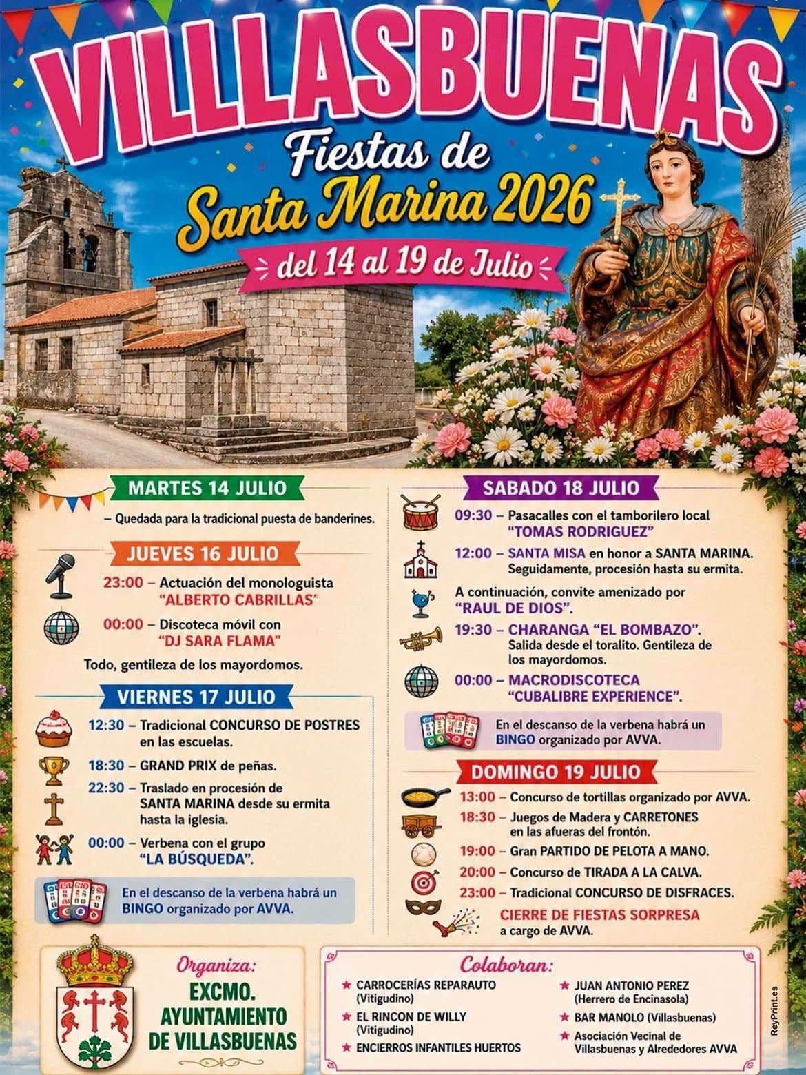 Cartel de las fiestas de Villasbuenas