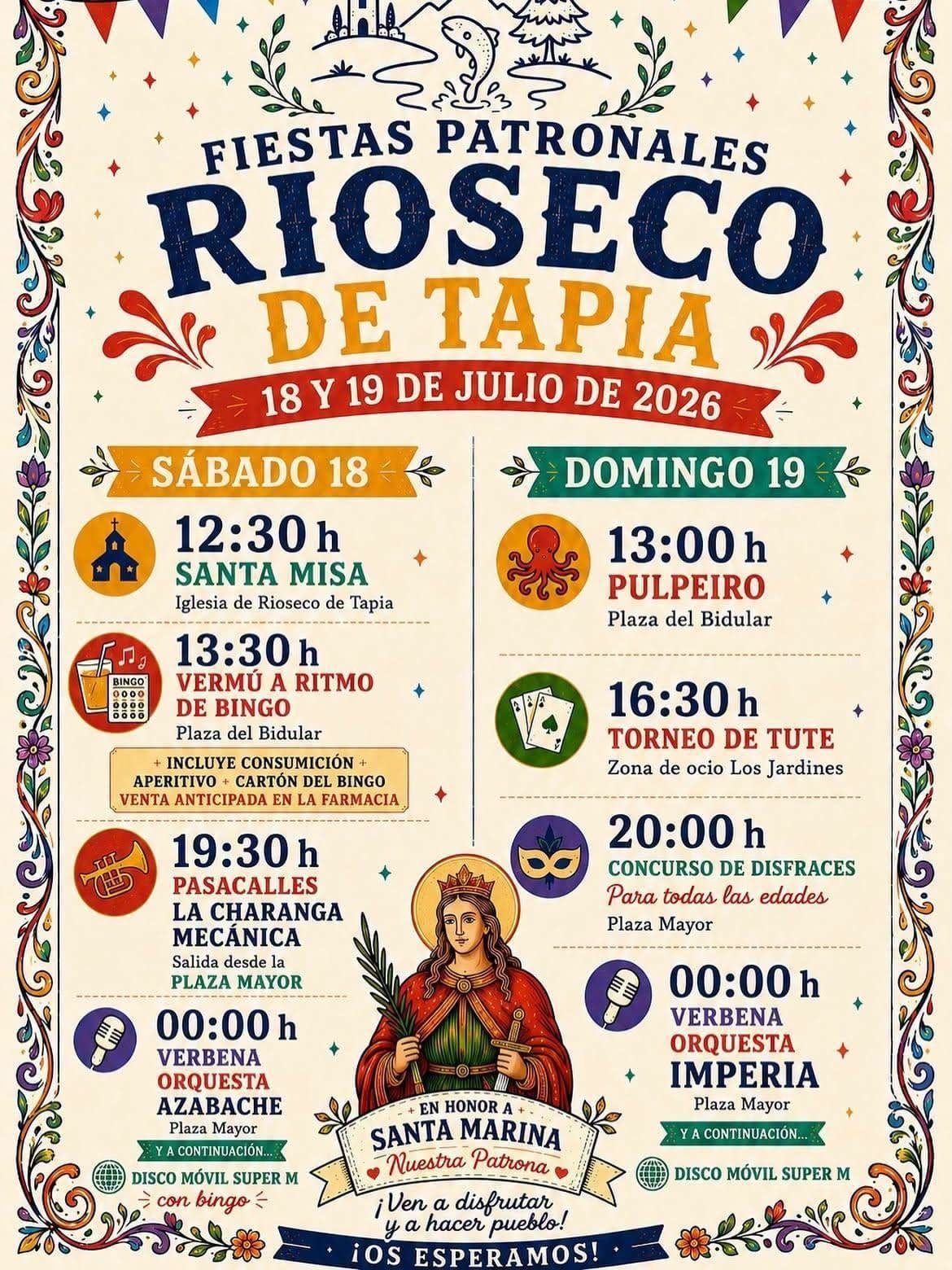 Cartel de las fiestas de Rioseco de Tapia