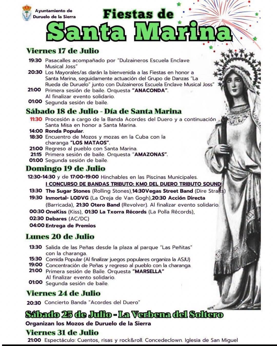 Cartel de las fiestas de Duruelo de la Sierra