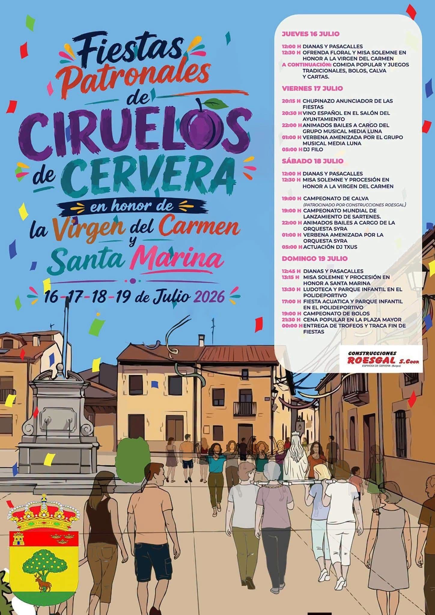 Cartel de las fiestas de Ciruelos de Cervera