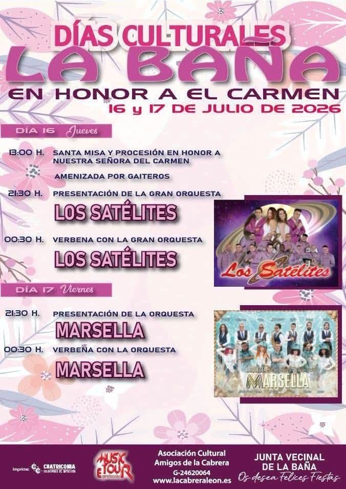 Cartel de las fiestas de La Baña