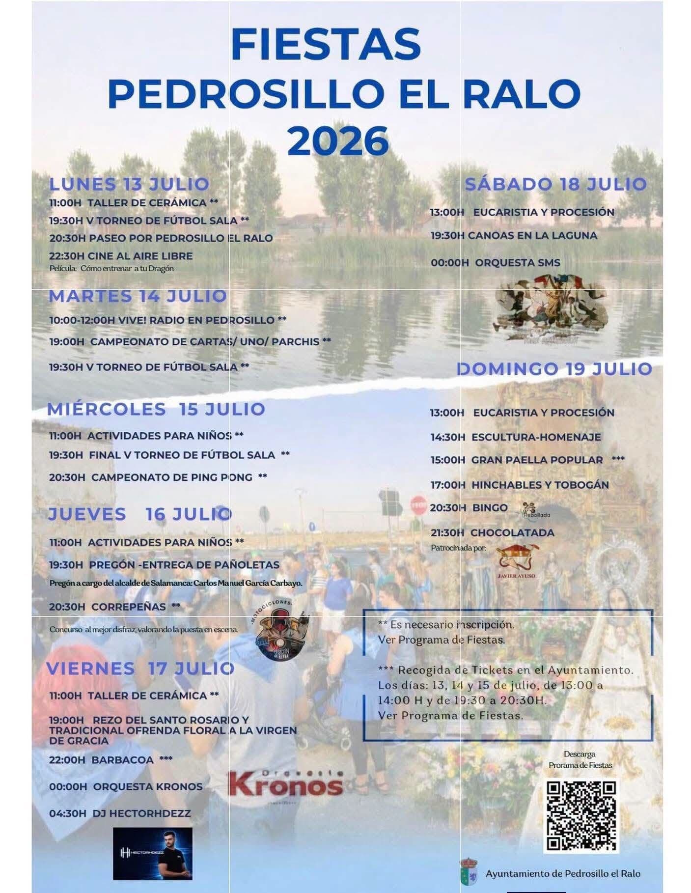 Cartel de las fiestas de Pedrosillo el Ralo