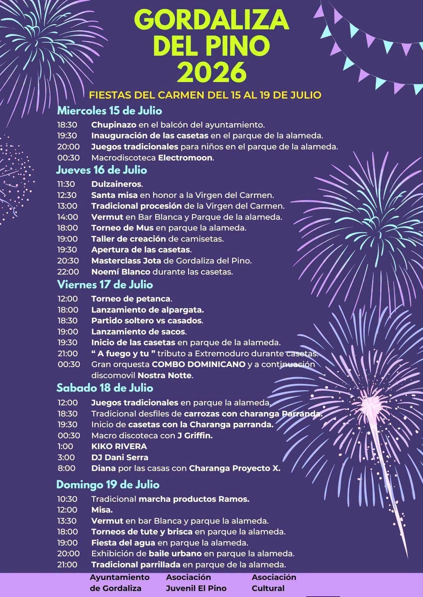 Cartel de las fiestas de Gordaliza del Pino