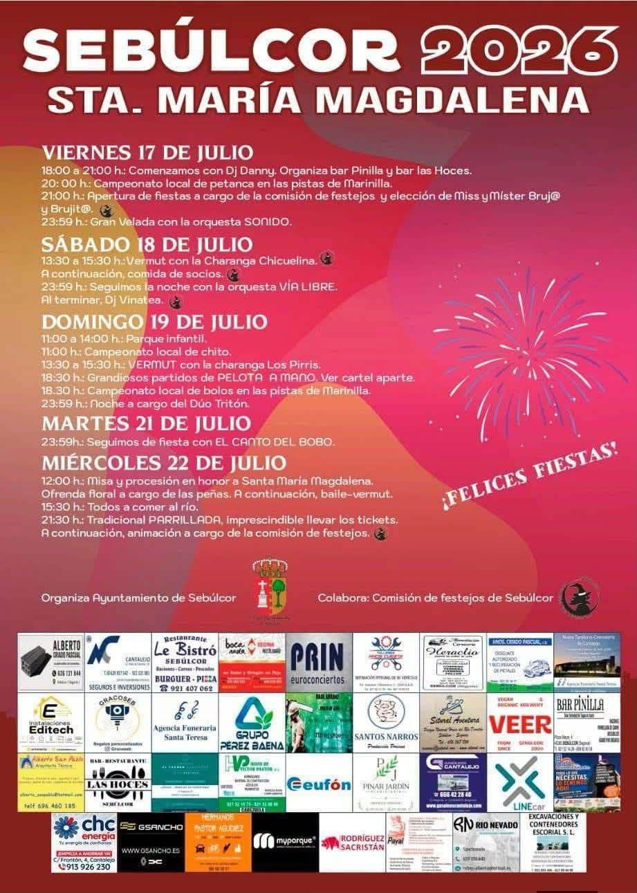 Cartel de las fiestas de Sebúlcor
