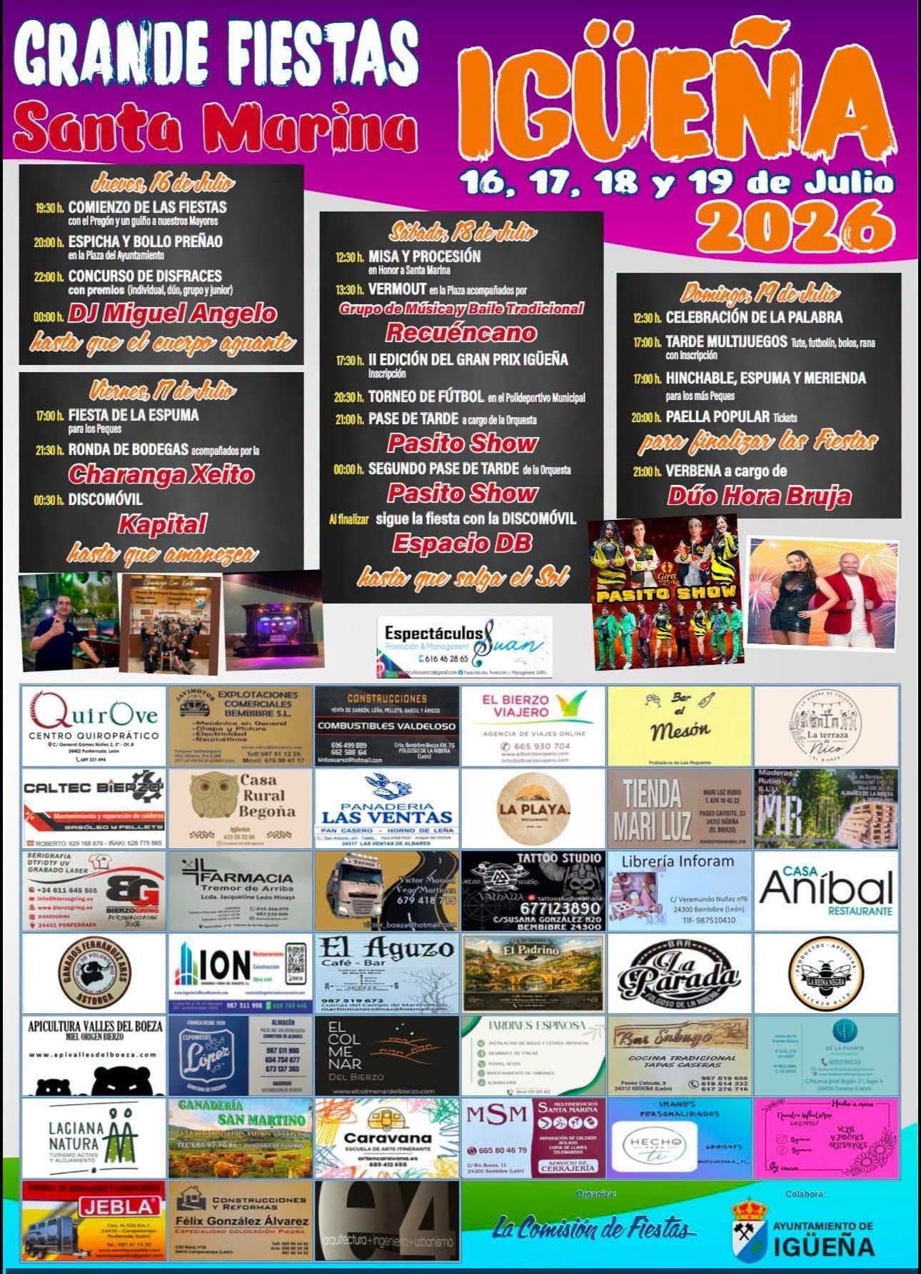 Cartel de las fiestas de Igüeña