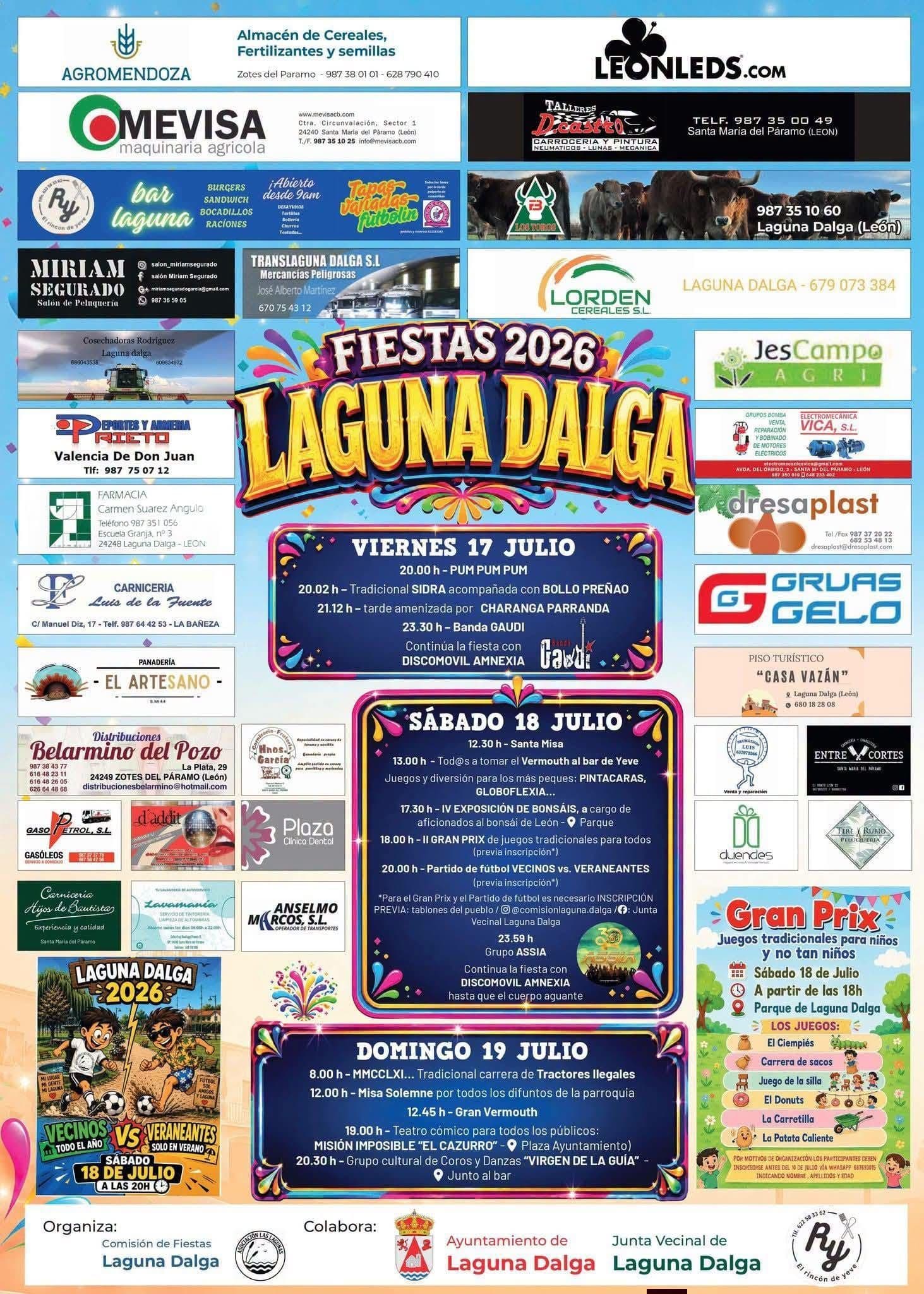 Cartel de las fiestas de Laguna Dalga