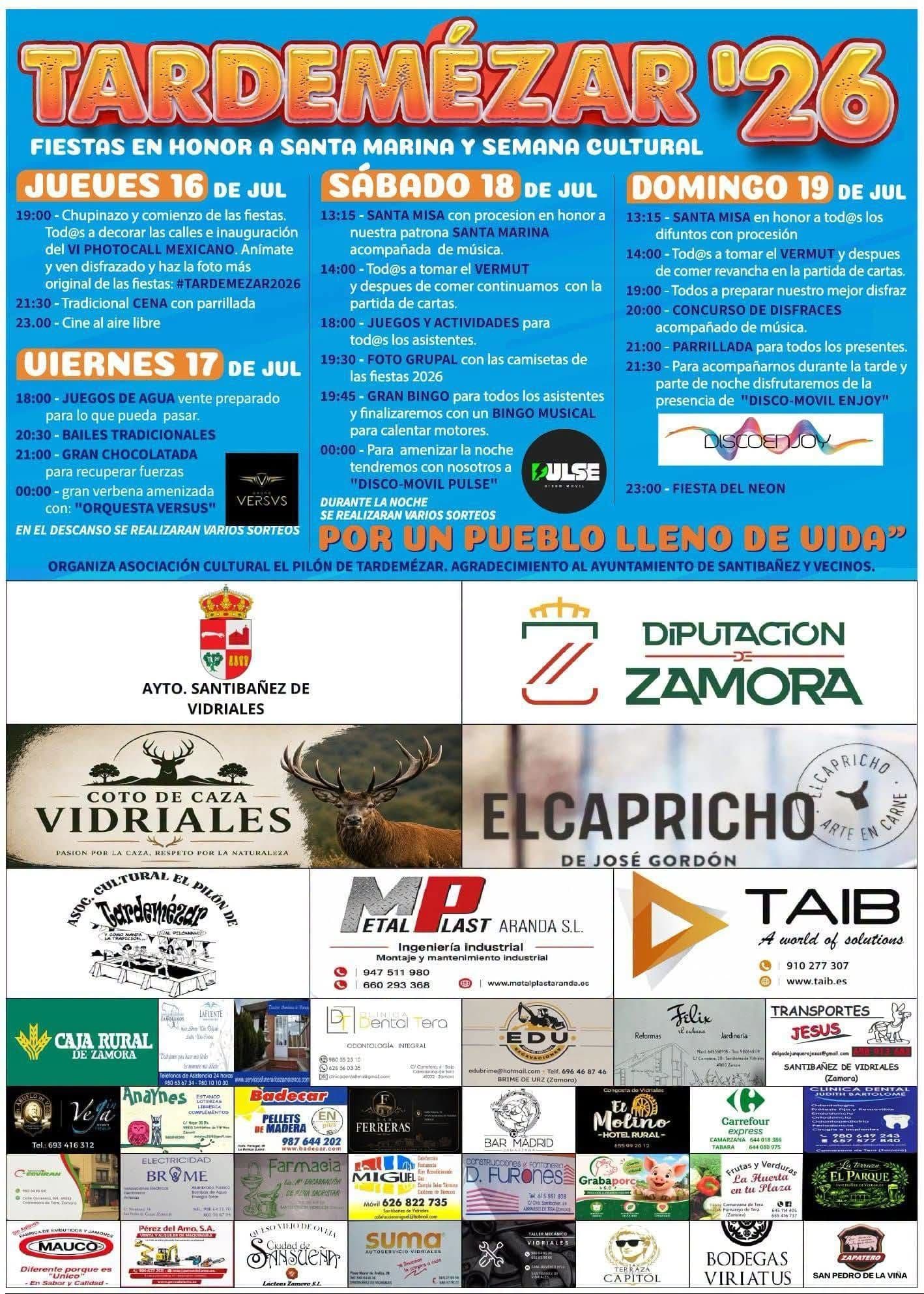 Cartel de las fiestas de Tardemézar