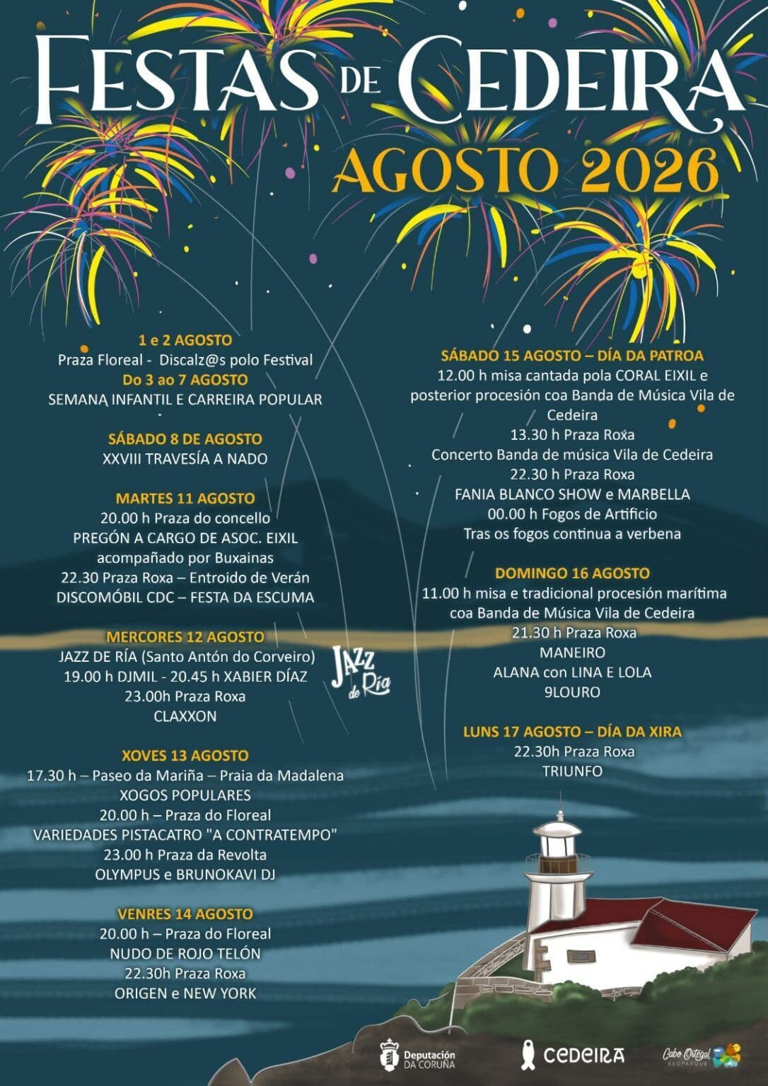 Cartel de las fiestas de Cedeira