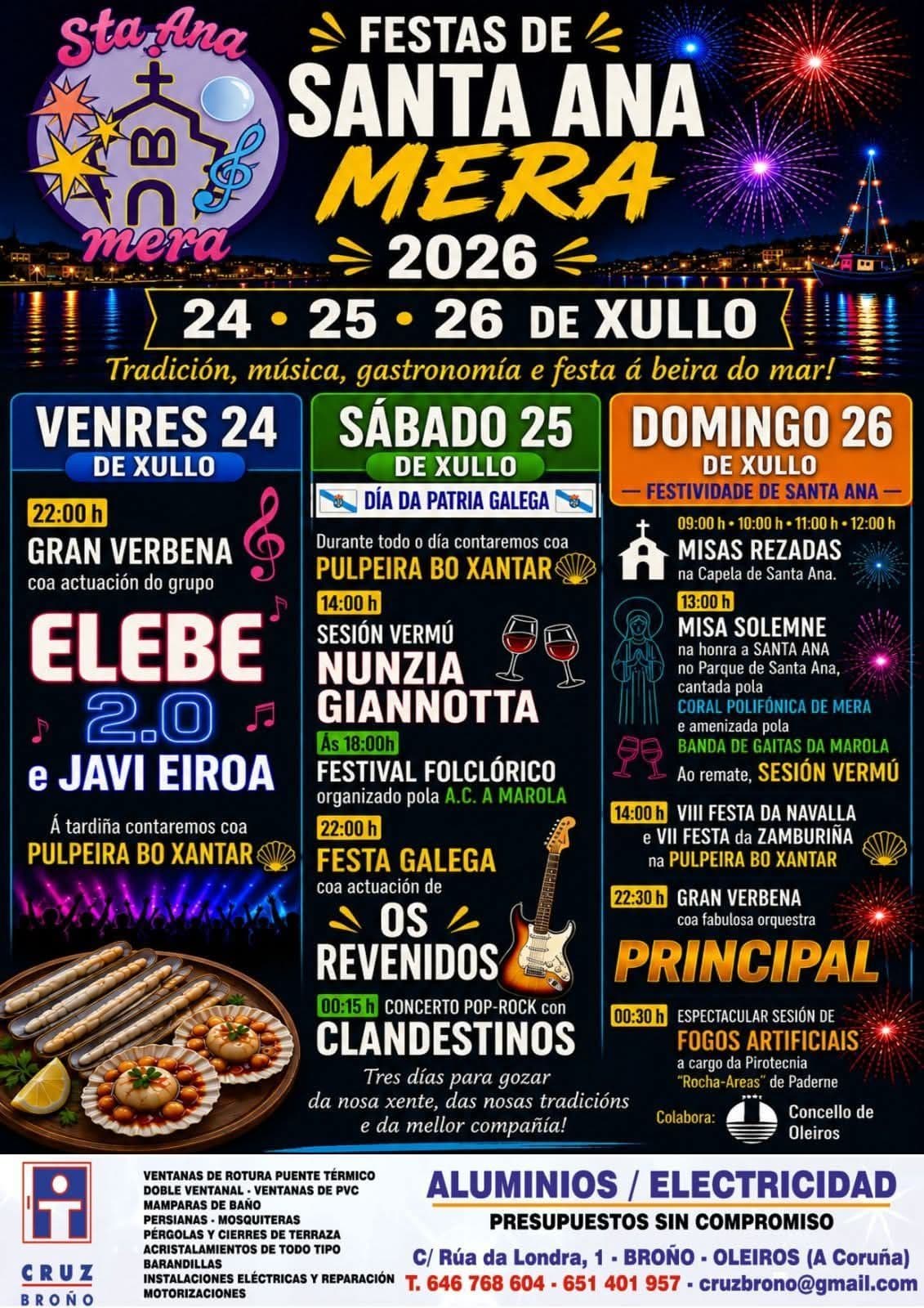 Cartel de las fiestas de Mera