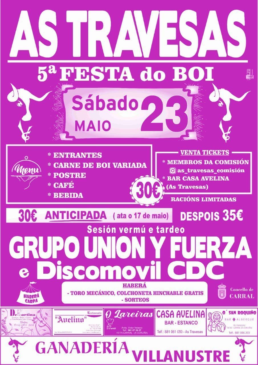 Cartel de las fiestas de As Travesas
