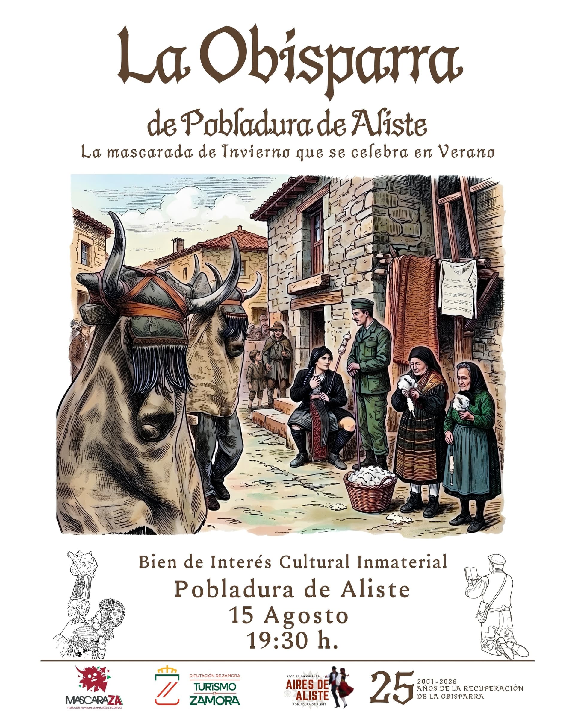 Cartel de La Obisparra de Pobladura de Aliste